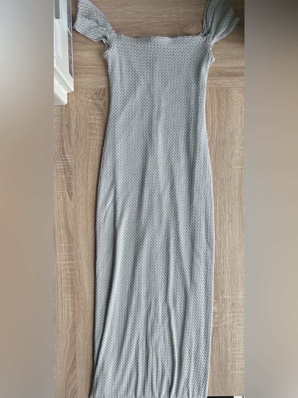 Vintage Holt Renfrew Grey Maxi Dress Formal Party M Chic Classy Elegant - Picture 3 of 5